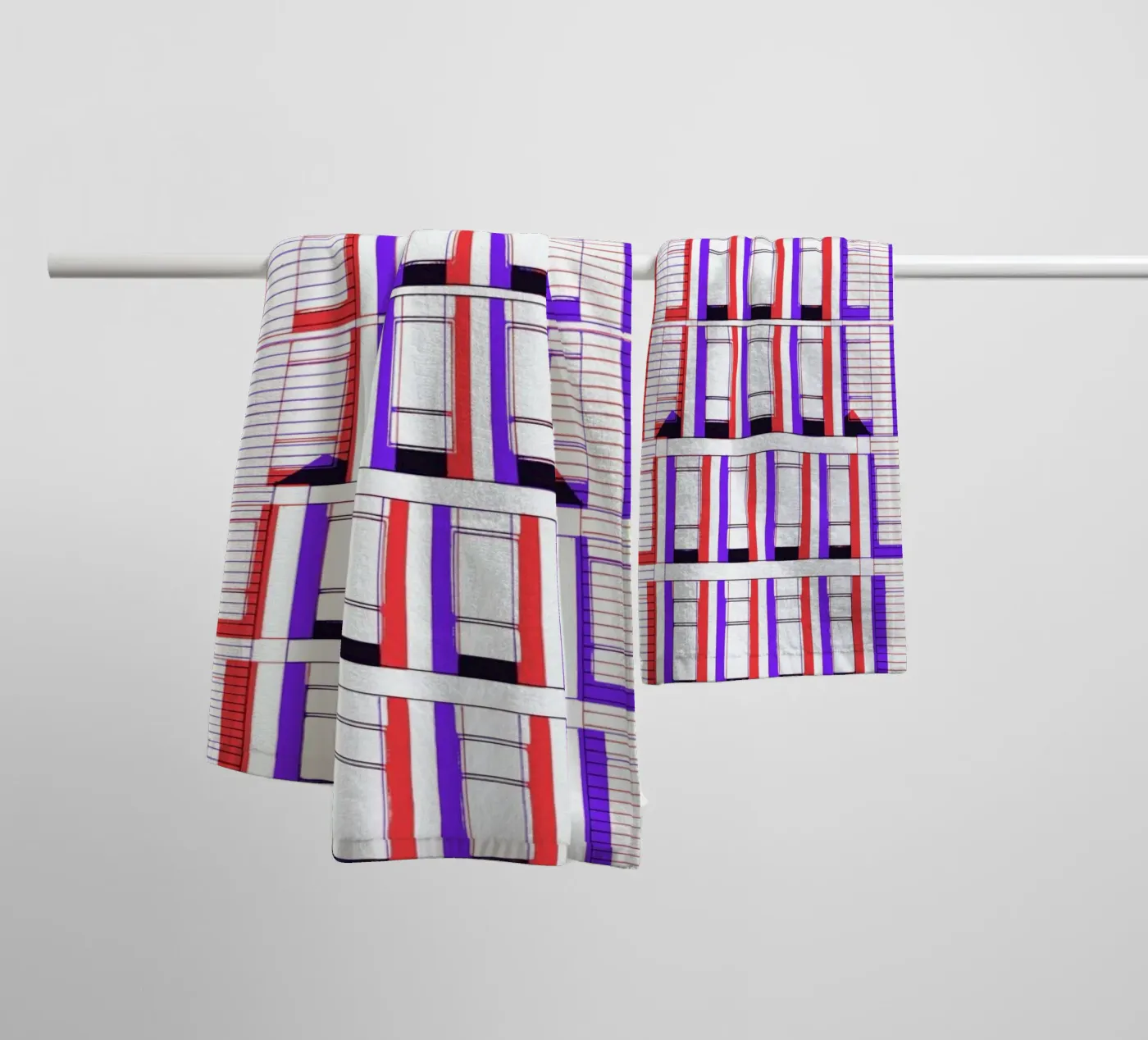 Three badhanddoek van Jan Luzar