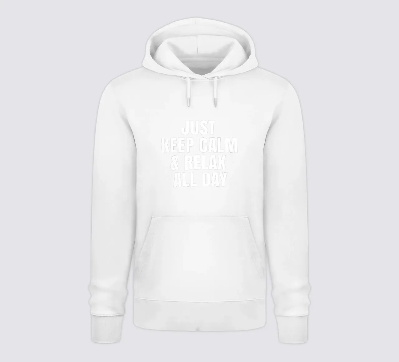 Just keep calm and relax all day felpa con cappuccio da happieeagle