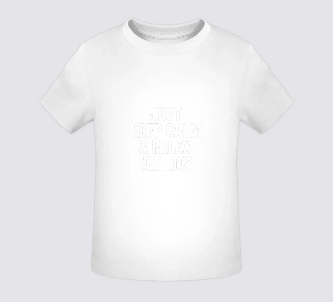 Just keep calm and relax all day maglietta neonato da happieeagle