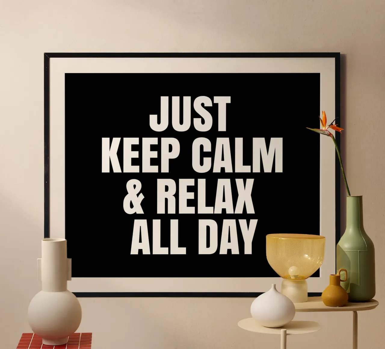 Just keep calm and relax all day carta hahnemühle da happieeagle