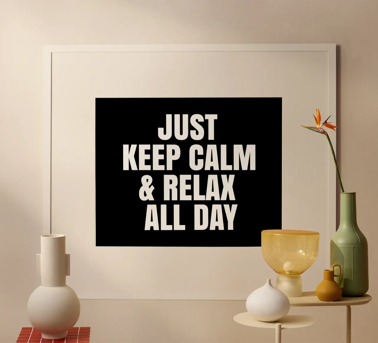 Just keep calm and relax all day carta hahnemühle da happieeagle