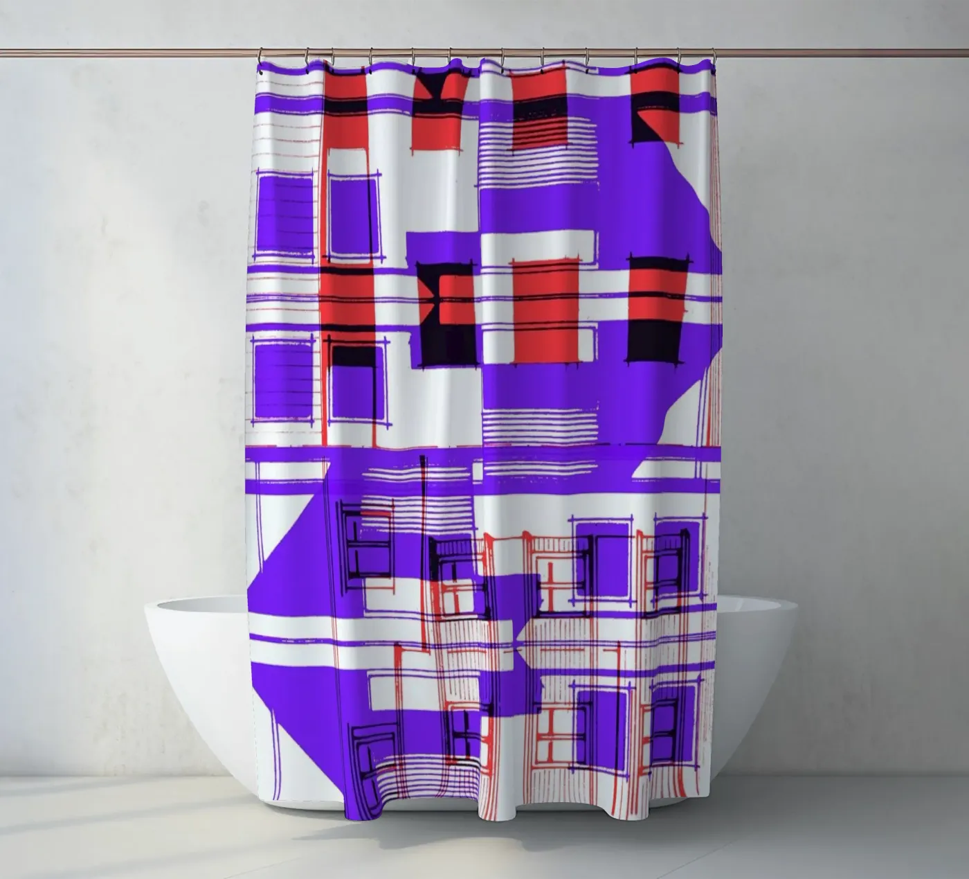 Four douchegordijn van Jan Luzar