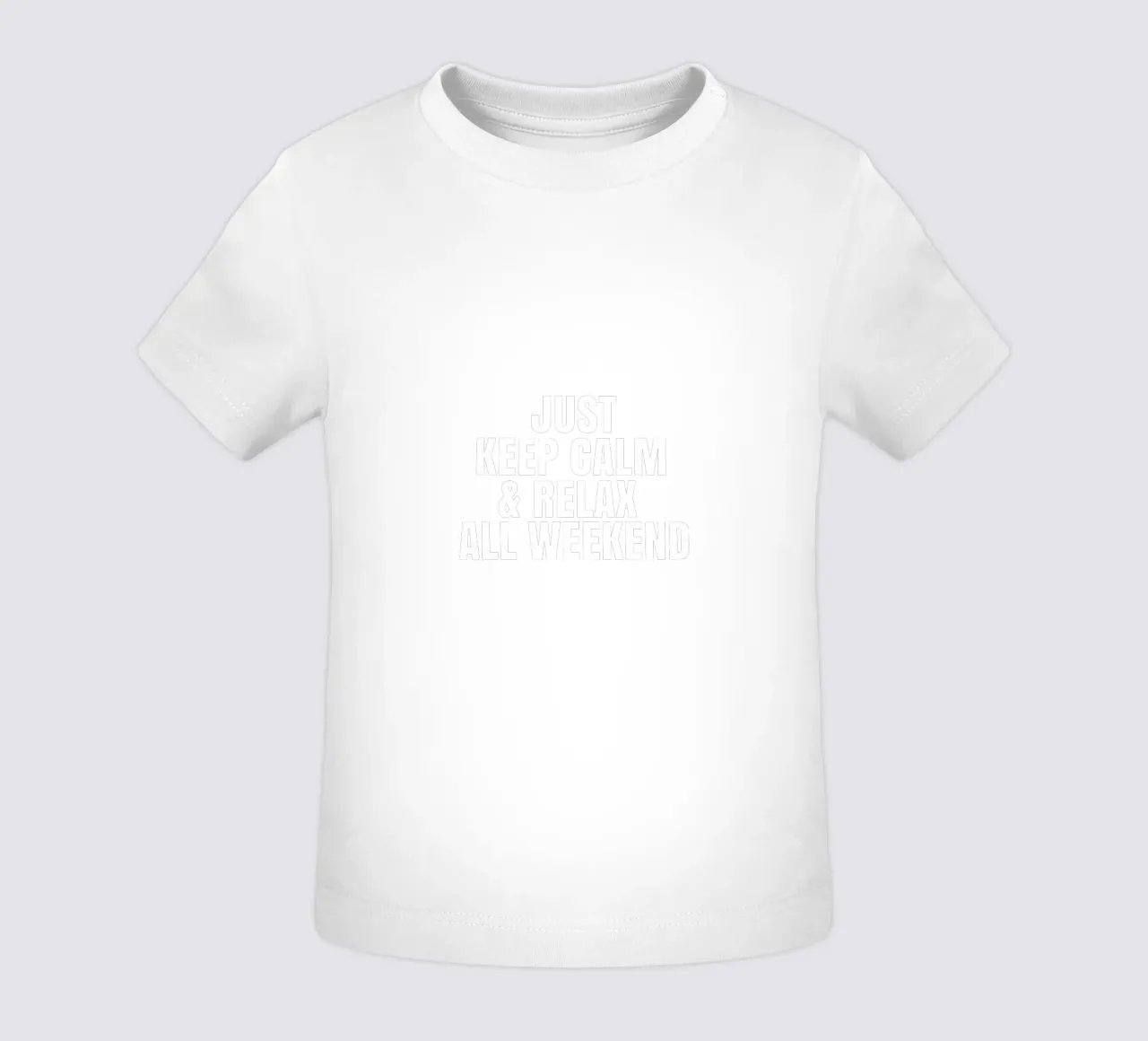 Just keep calm and relax all weekend maglietta neonato da happieeagle