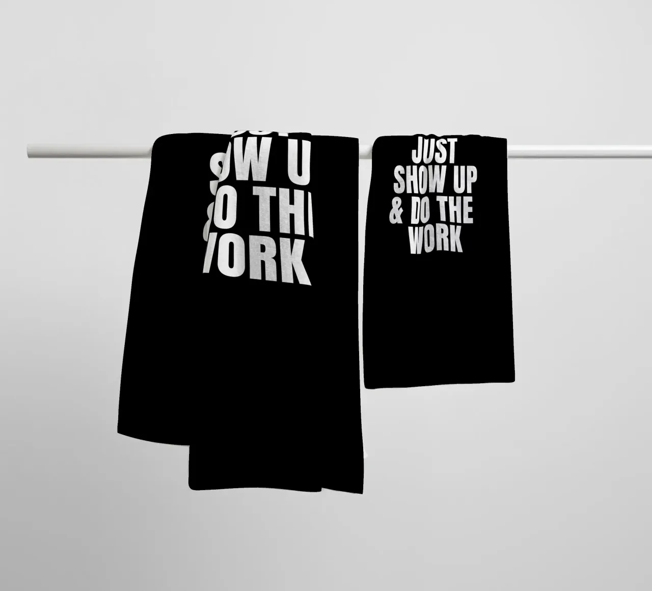 Just show up and do the work asciugamano da bagno da happieeagle