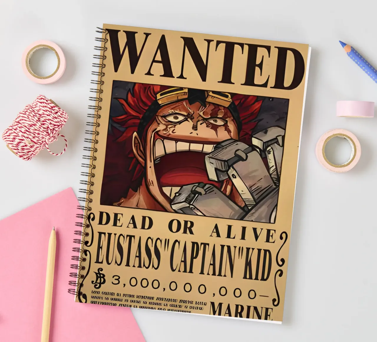 Eustass Captian Kid spiral notebook by CreativeStudio