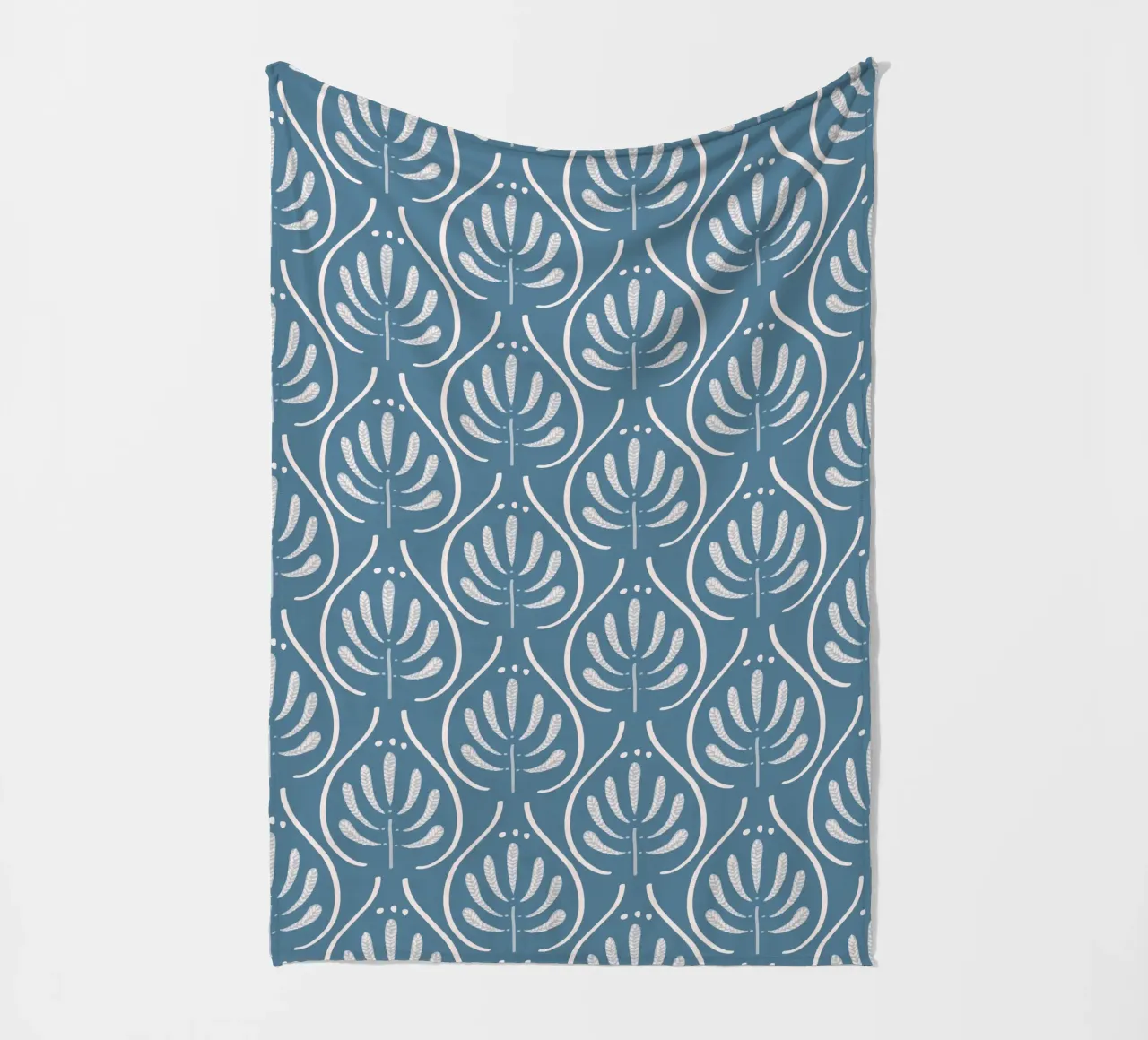 Boho Blue Pattern Fleecedecke von anisillustration