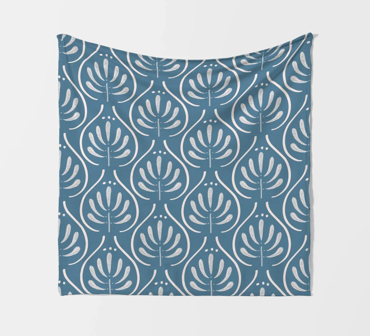 Boho Blue Pattern Fleecedecke von anisillustration