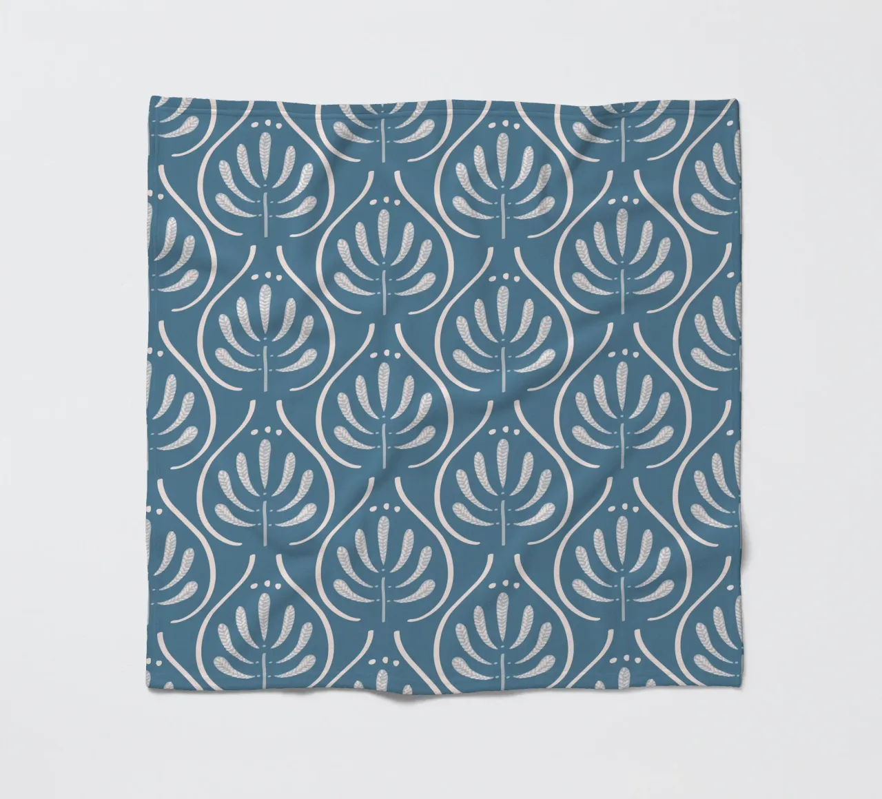 Boho Blue Pattern Fleecedecke von anisillustration