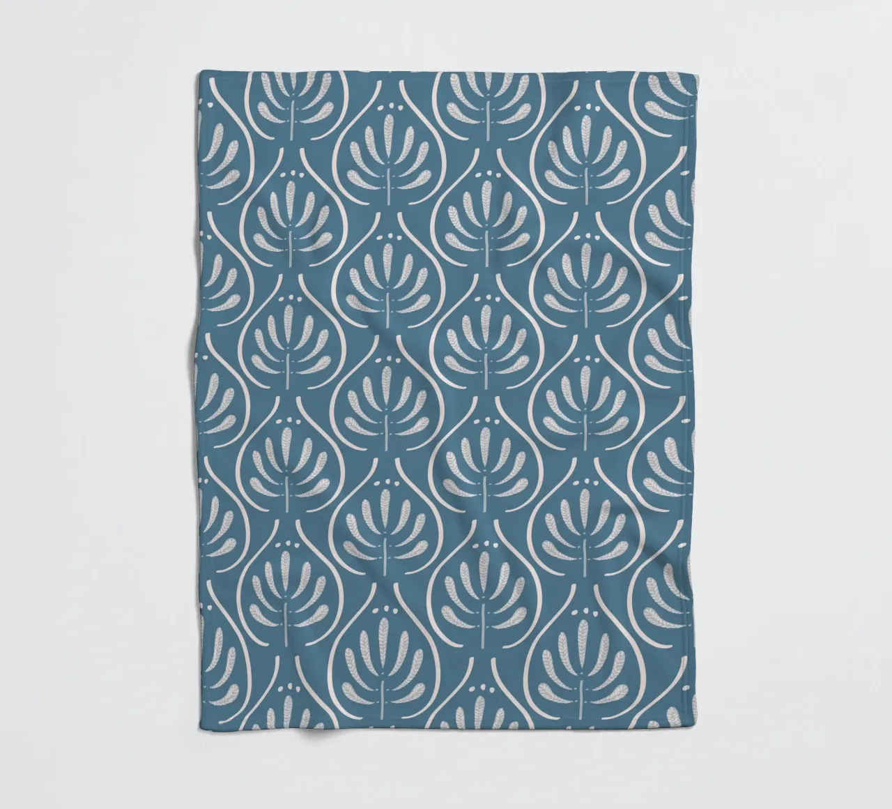 Boho Blue Pattern Fleecedecke von anisillustration