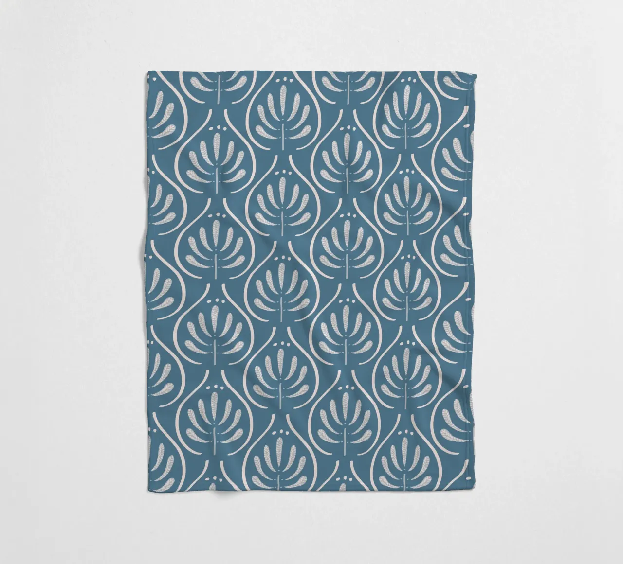 Boho Blue Pattern Fleecedecke von anisillustration