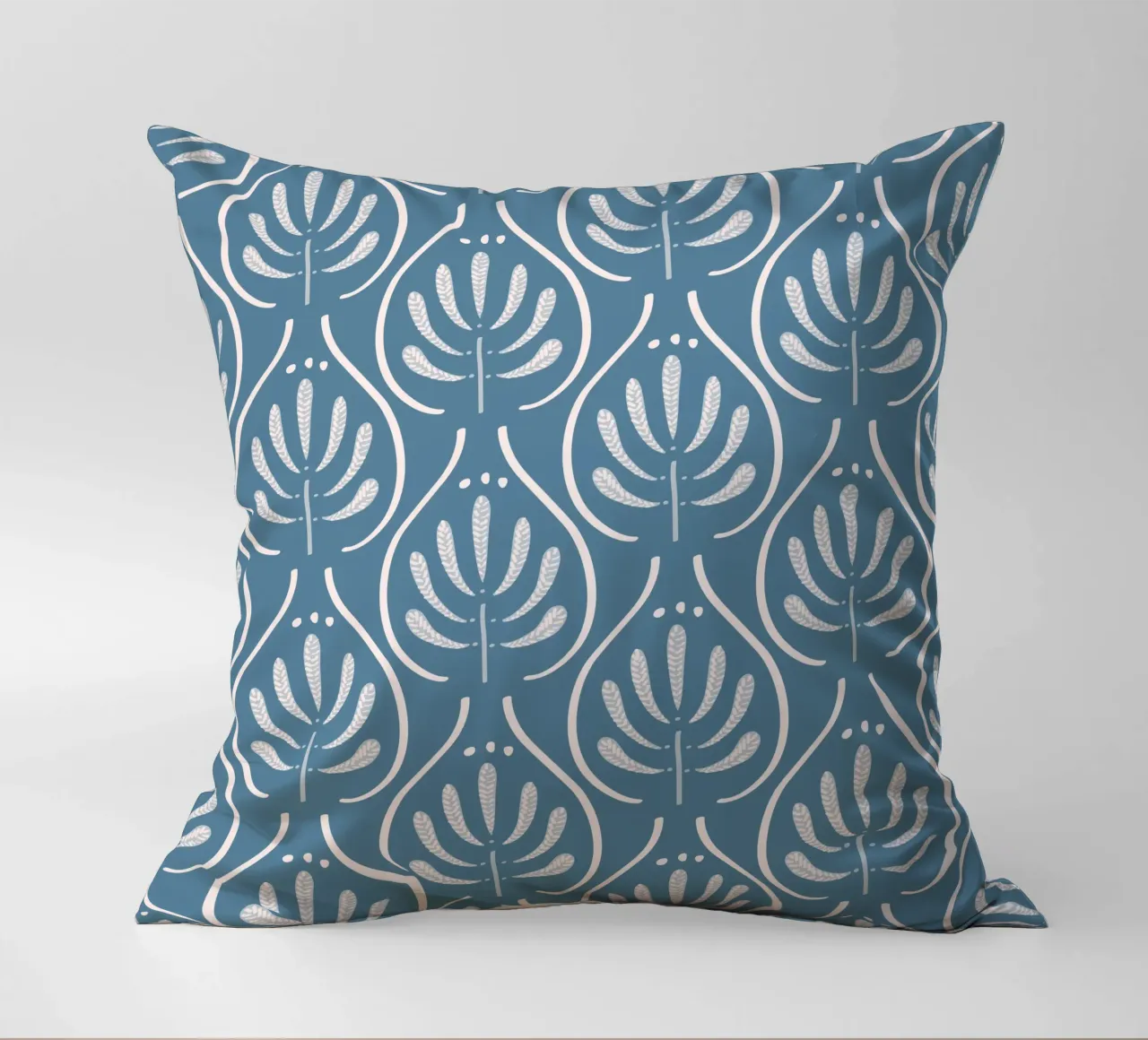 Boho Blue Pattern cuscino da anisillustration