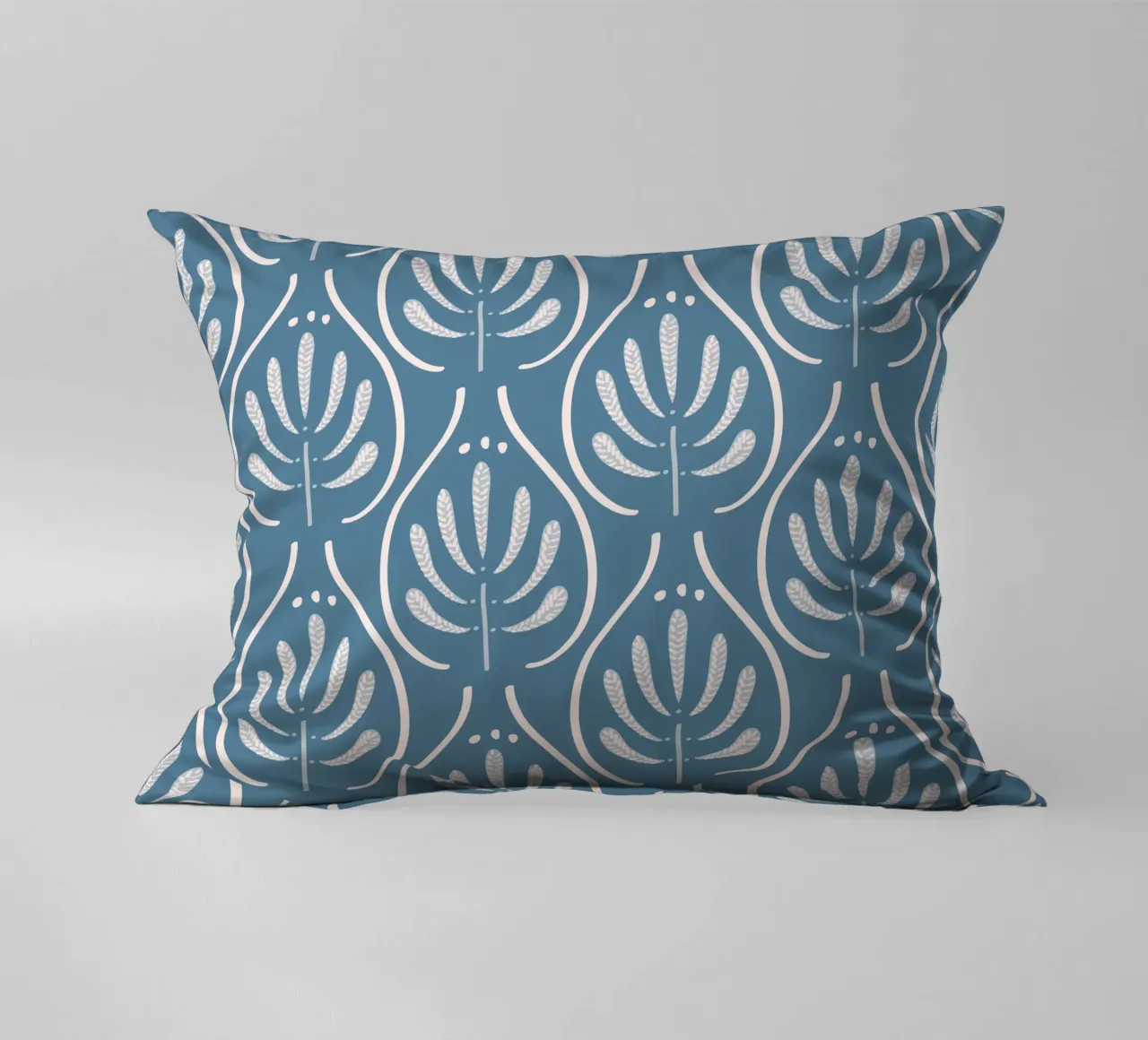 Boho Blue Pattern cuscino da anisillustration