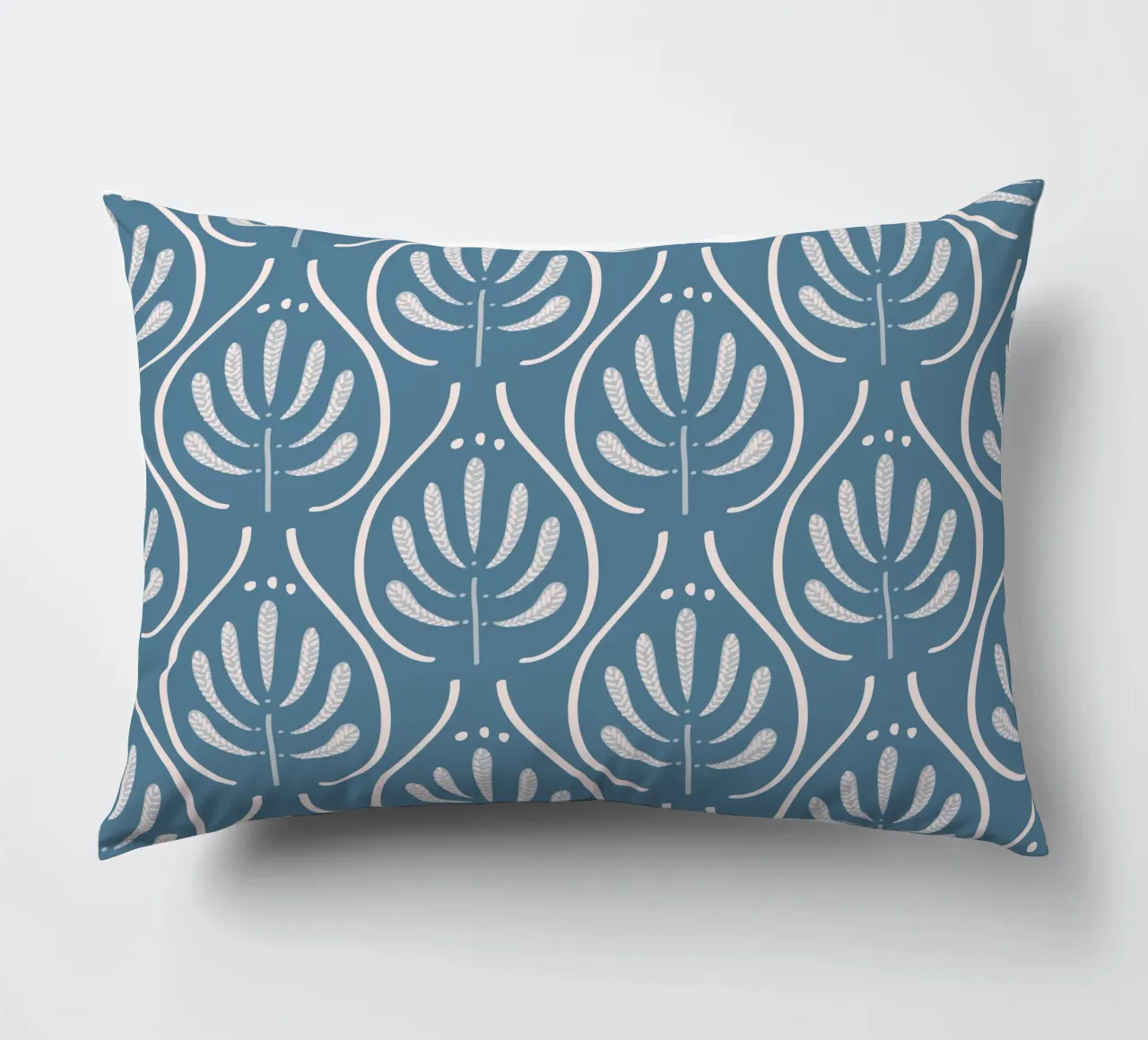 Boho Blue Pattern cuscino da anisillustration
