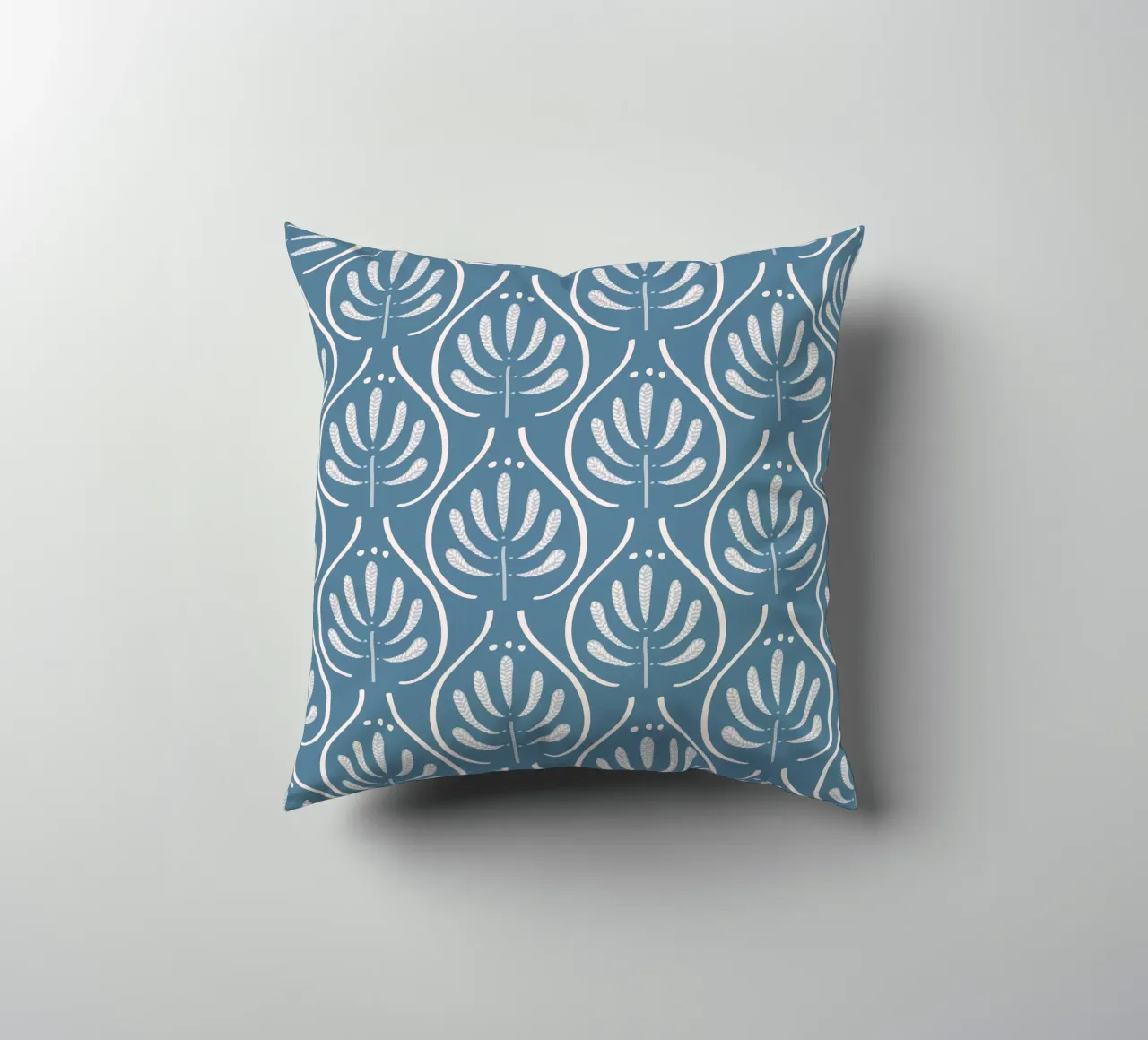Boho Blue Pattern cuscino da anisillustration