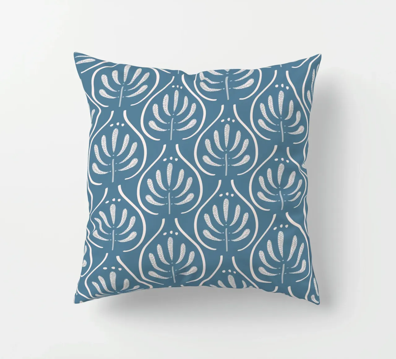 Boho Blue Pattern cuscino da anisillustration