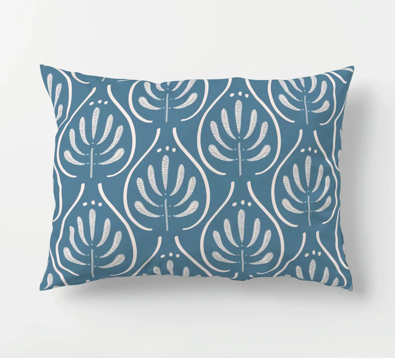 Boho Blue Pattern cuscino da anisillustration