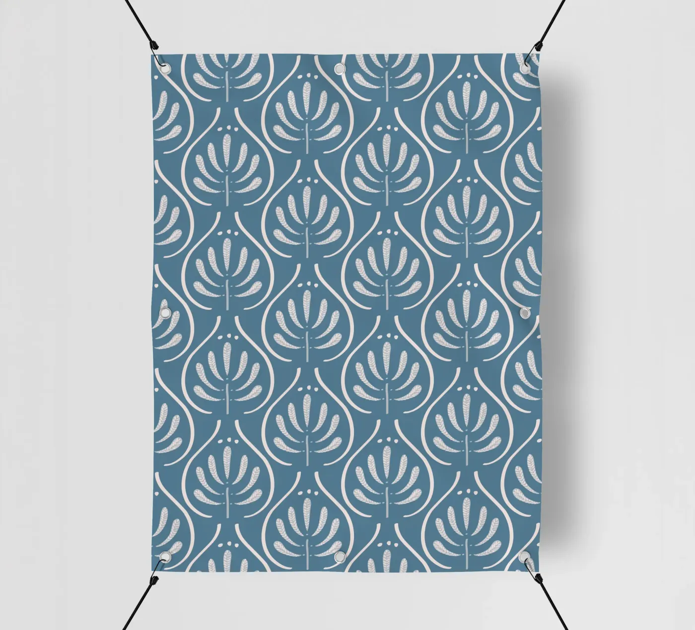 Boho Blue Pattern PVC Plane von anisillustration