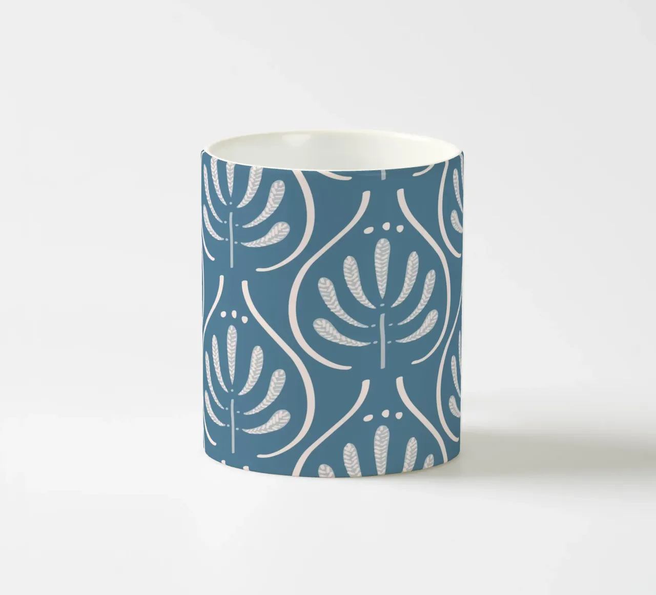 Boho Blue Pattern tazza in ceramica da anisillustration