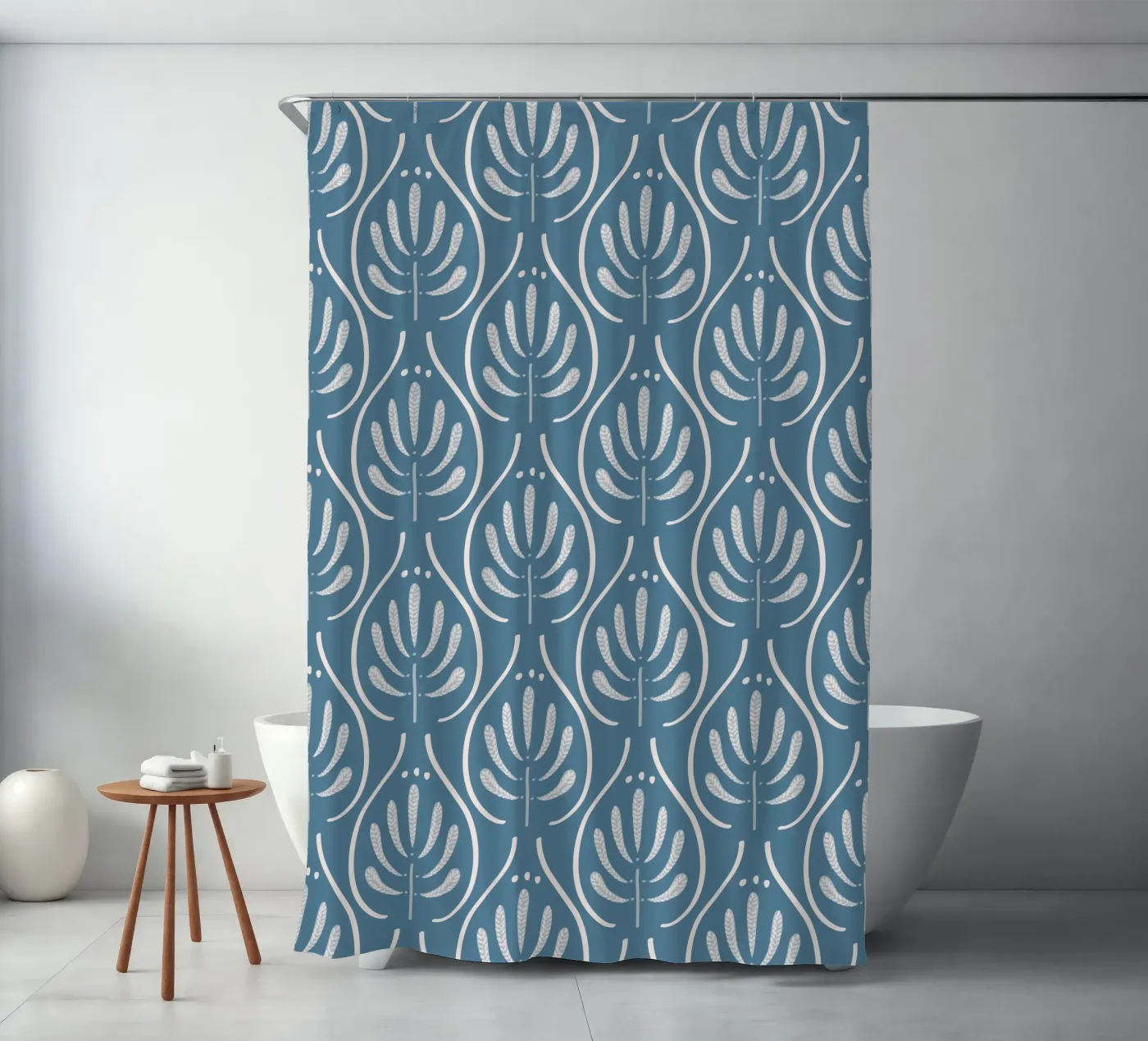 Boho Blue Pattern douchegordijn van anisillustration