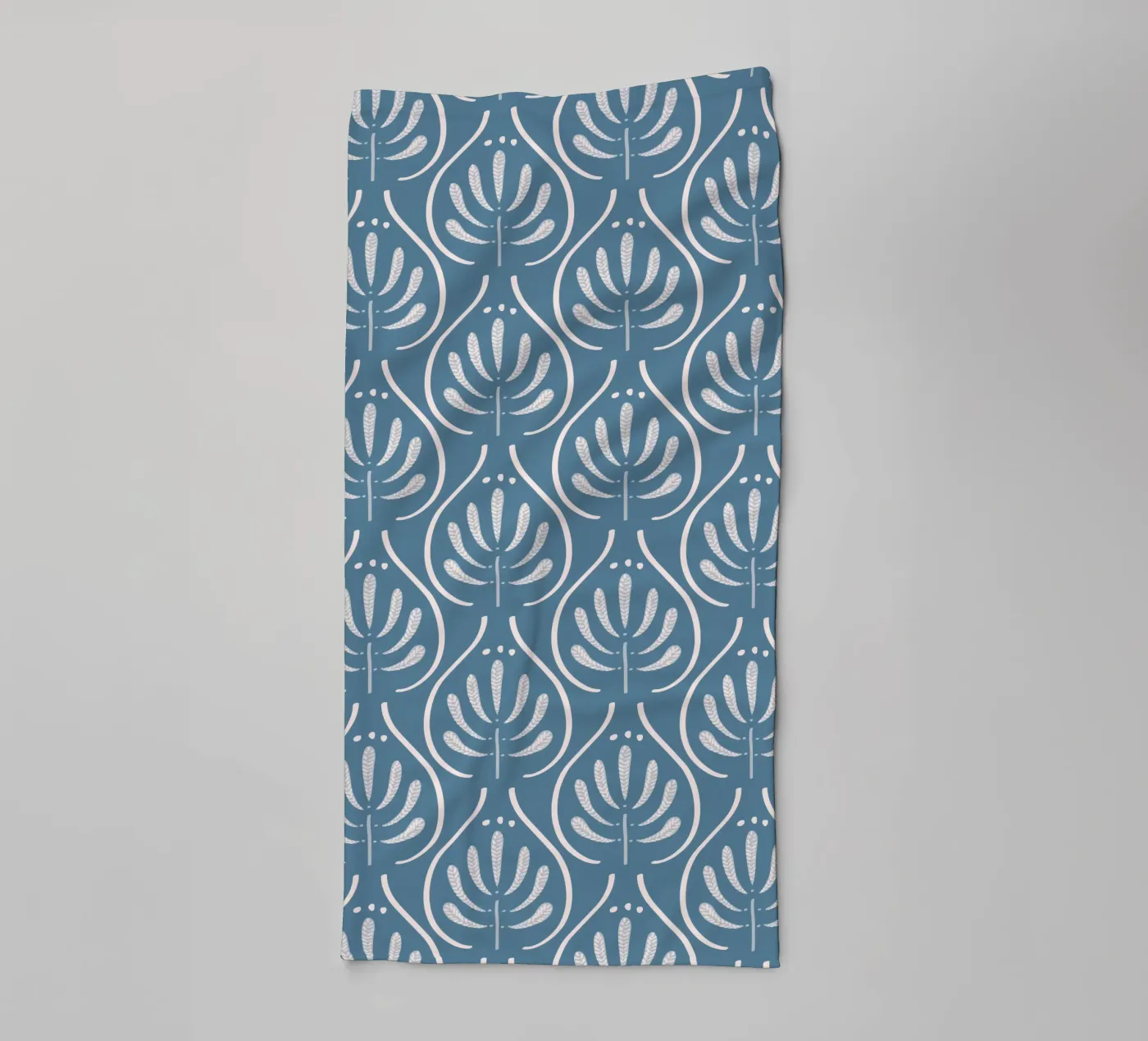 Boho Blue Pattern towel by anisillustration