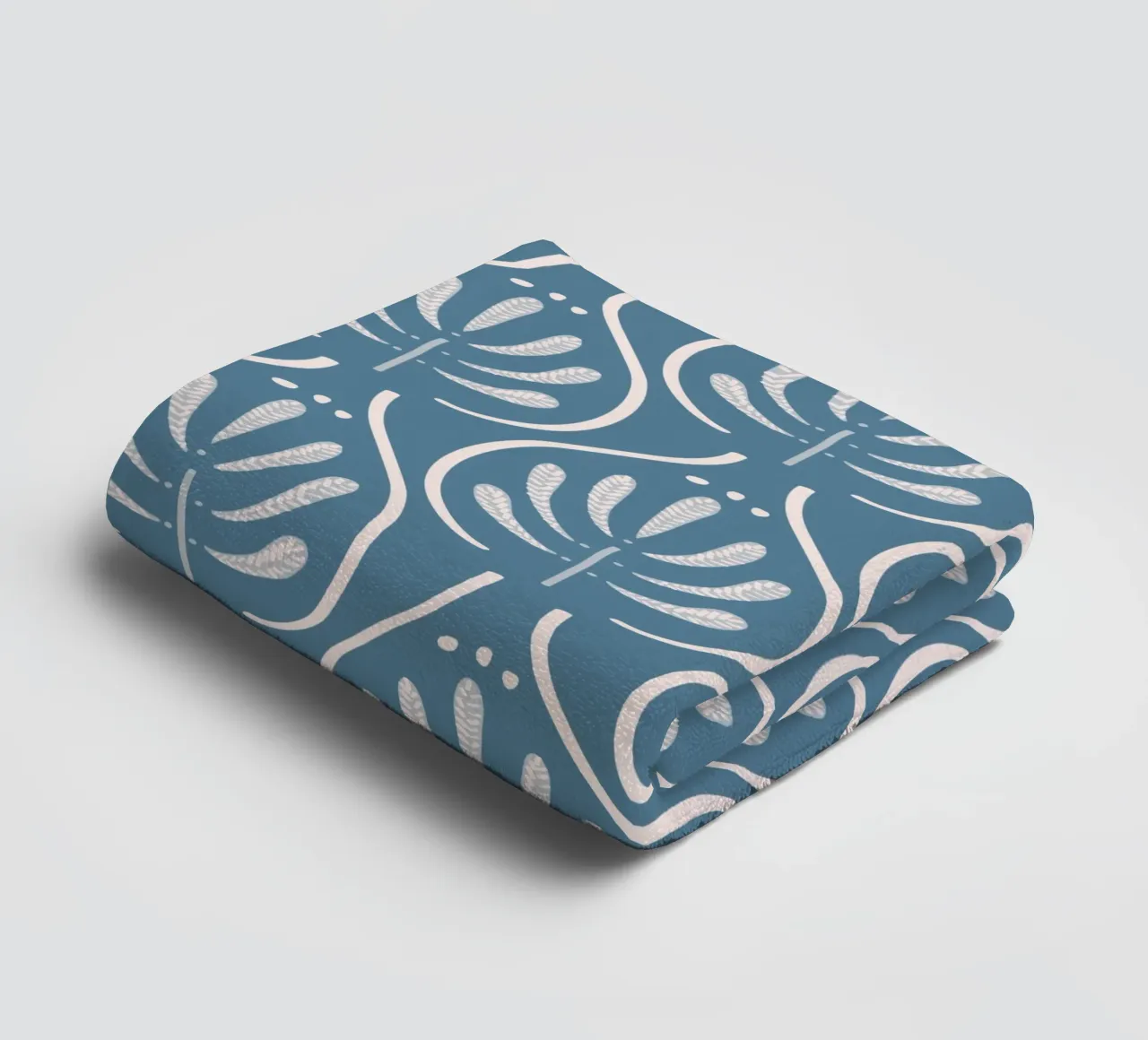 Boho Blue Pattern badhanddoek van anisillustration