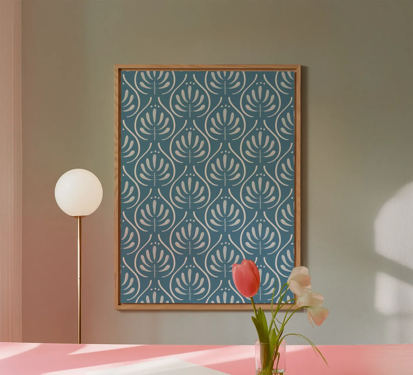 Boho Blue Pattern forex-plaat van anisillustration