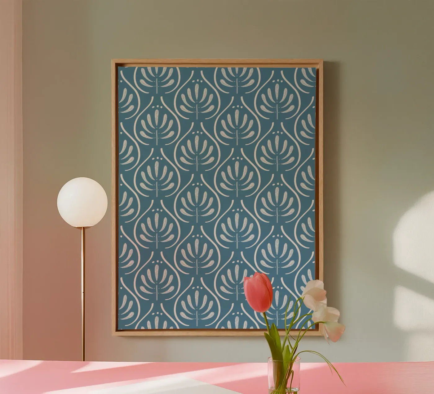 Boho Blue Pattern canvas van anisillustration