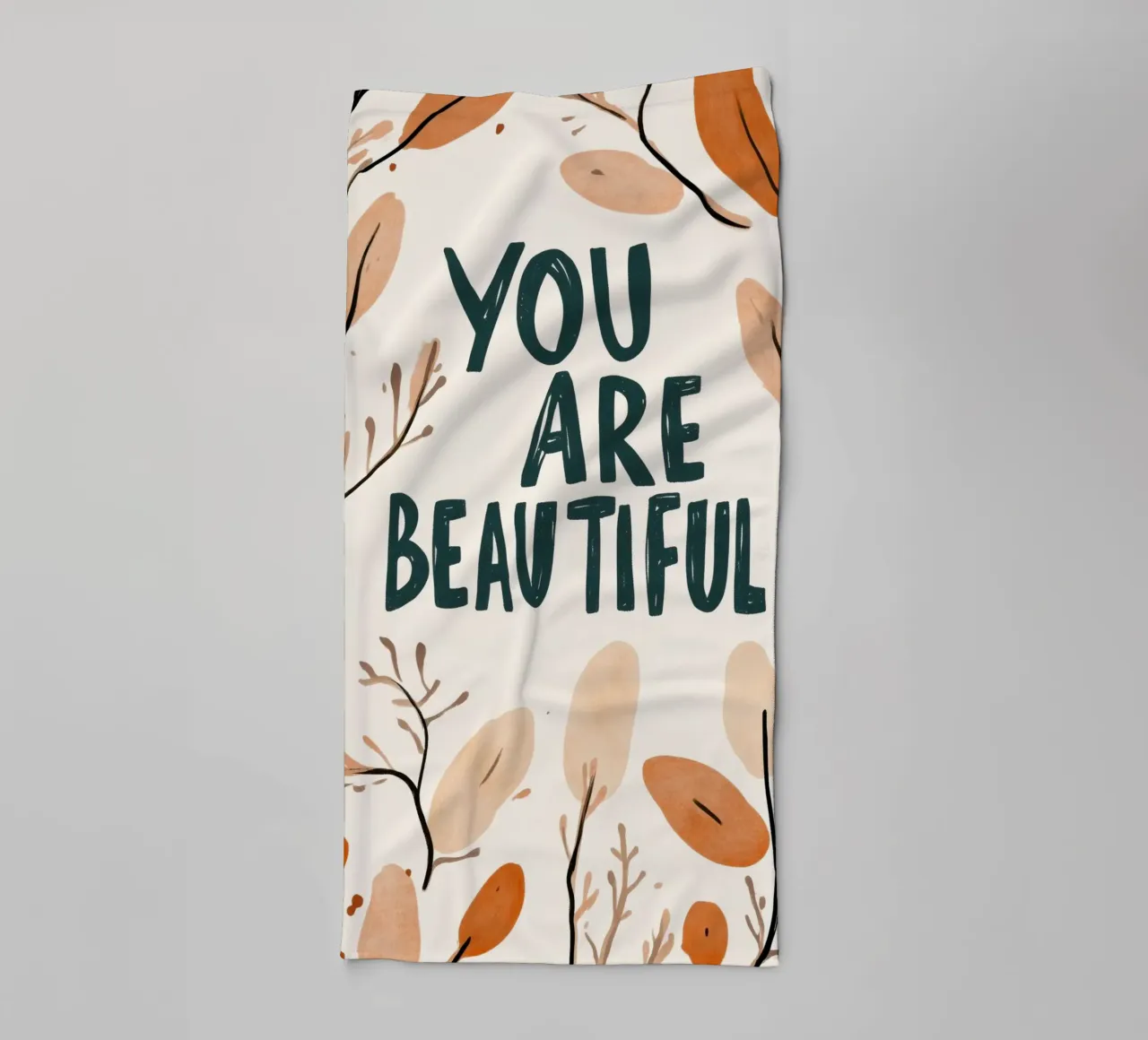 You Are Beautiful No 3 asciugamano da bagno da treechild