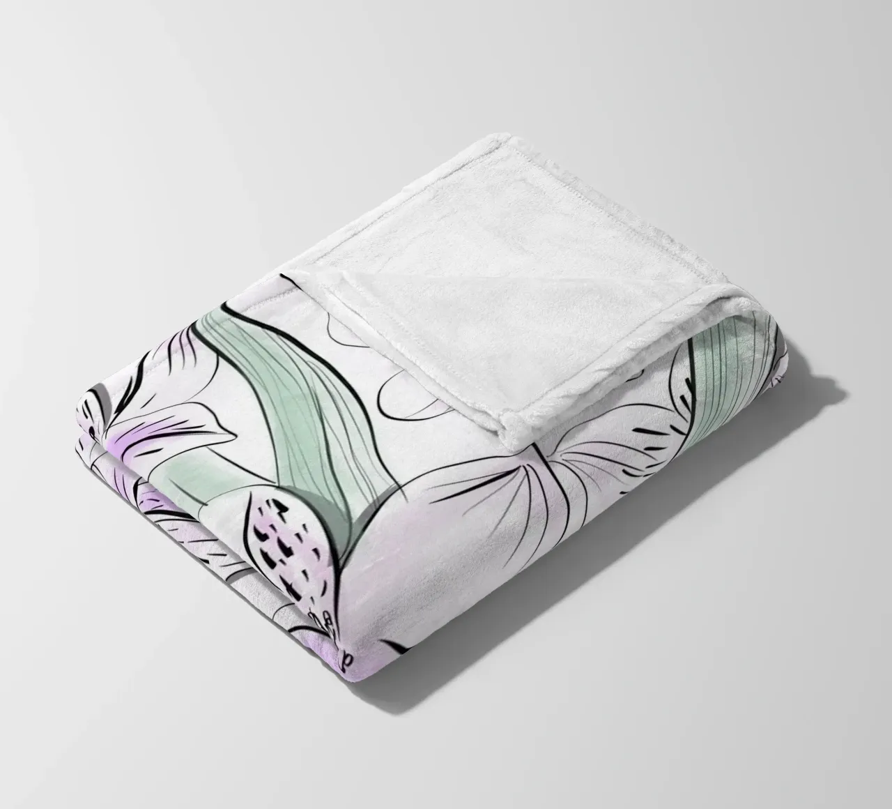 Iris Floral Pattern Fleecedecke von anisillustration