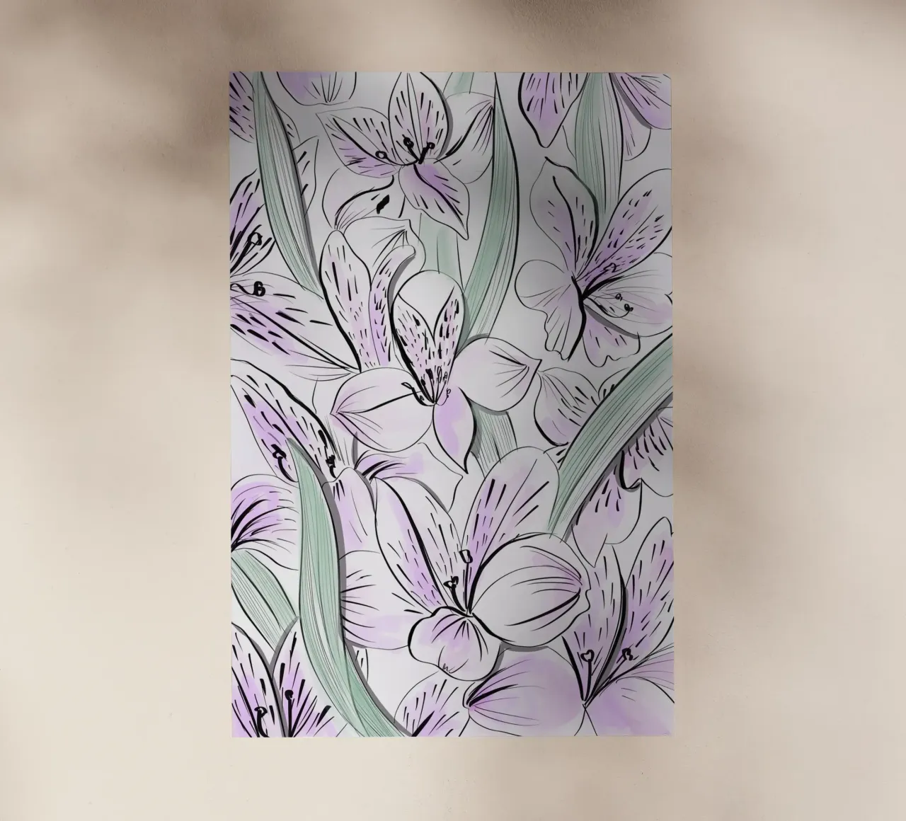 Iris Floral Pattern pellicola backlit da anisillustration
