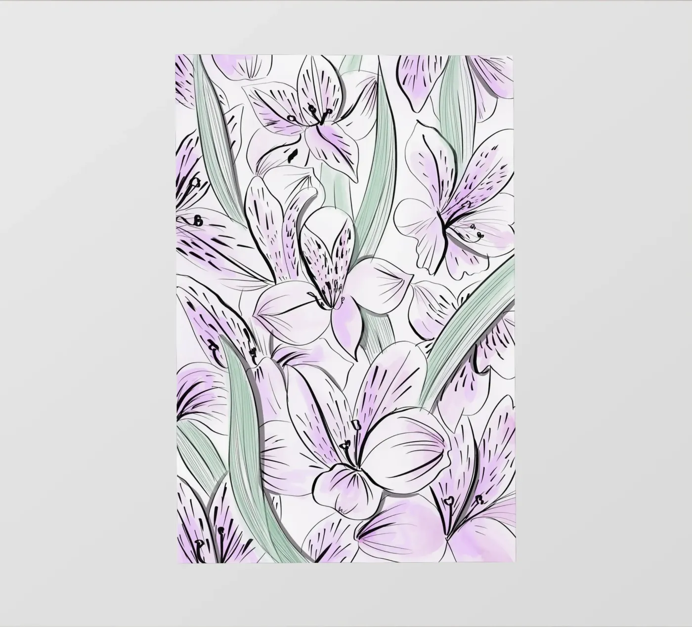 Iris Floral Pattern pellicola backlit da anisillustration