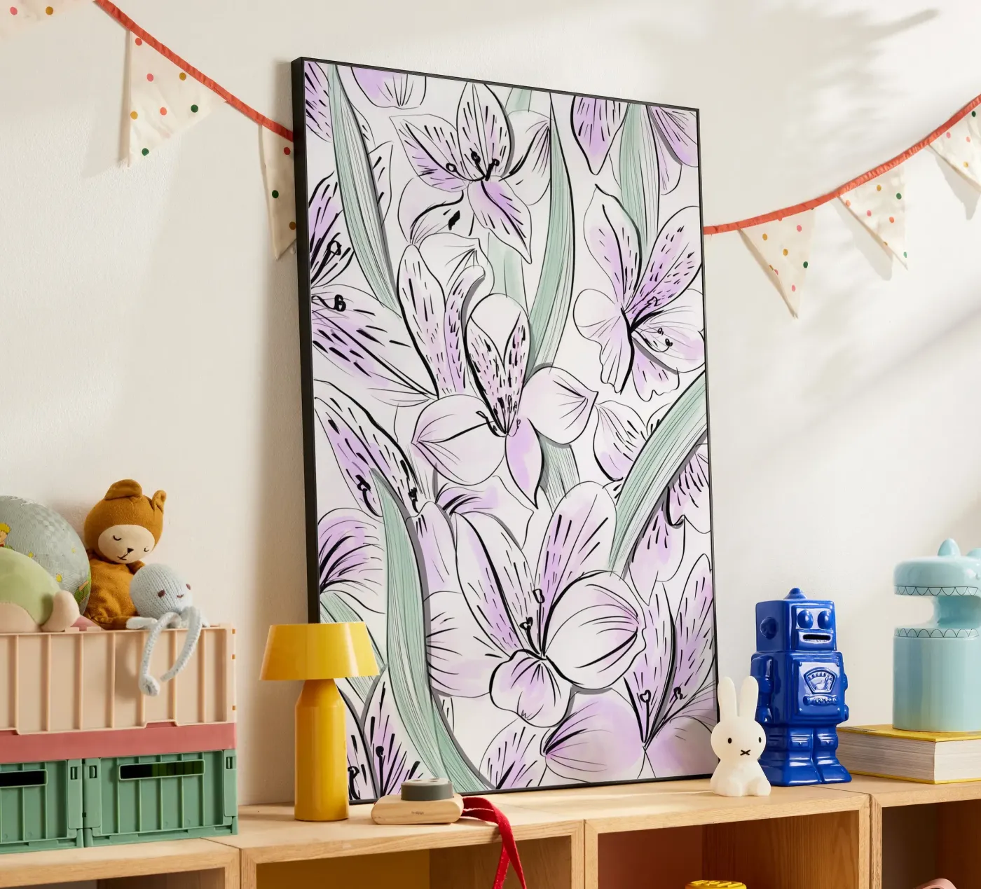 Iris Floral Pattern panneau forex de anisillustration