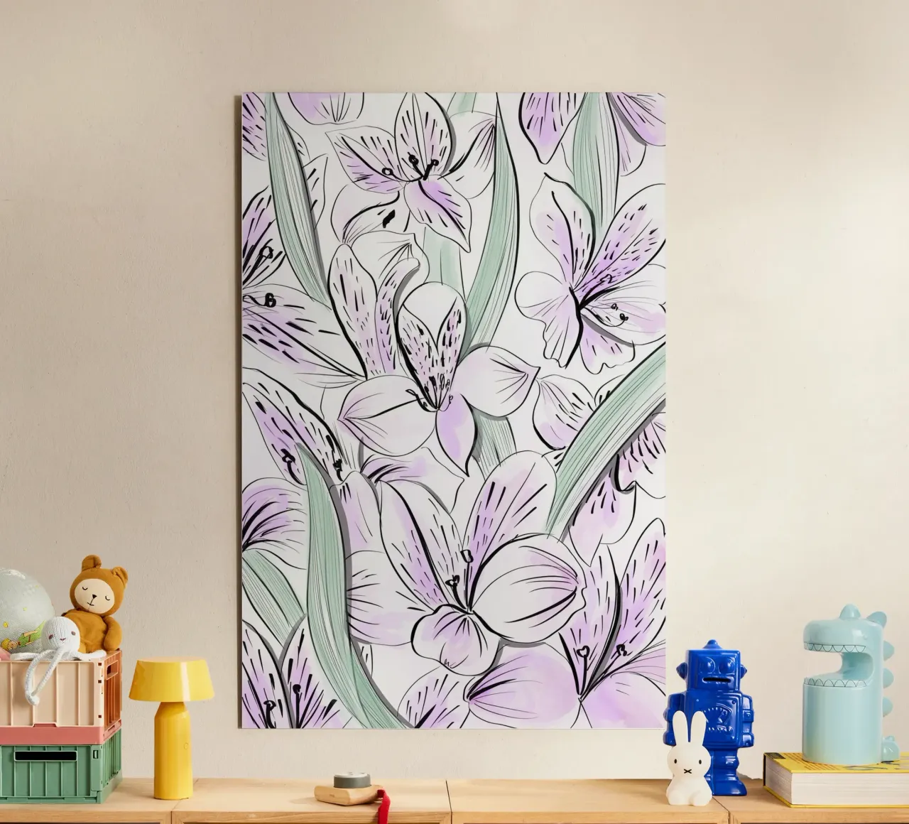 Iris Floral Pattern forex plate by anisillustration