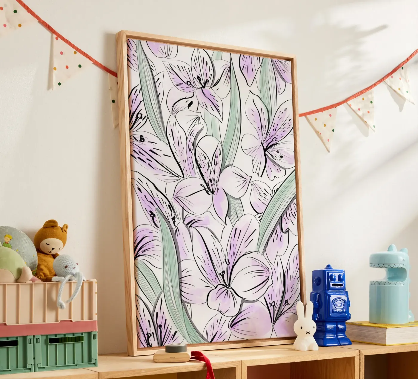 Iris Floral Pattern tela da anisillustration