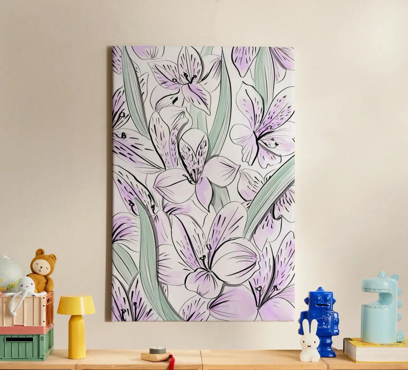 Iris Floral Pattern tela da anisillustration