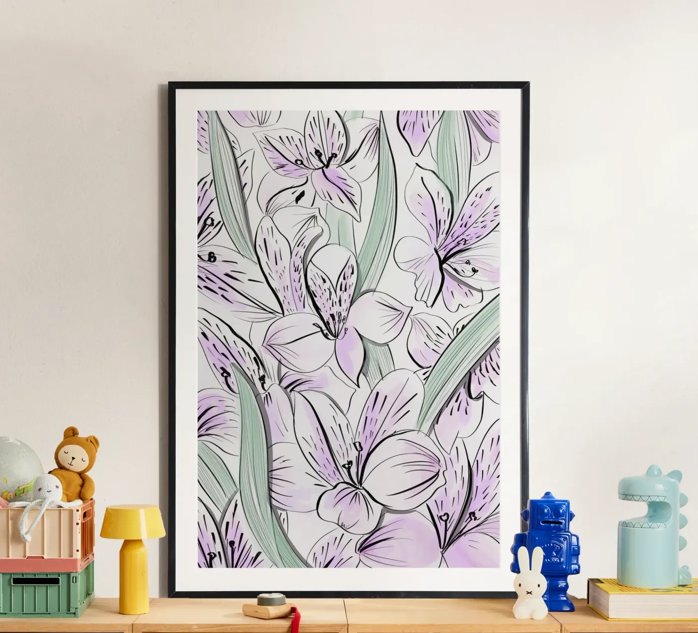 Iris Floral Pattern poster da anisillustration