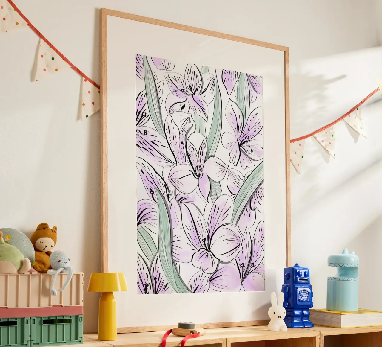 Iris Floral Pattern carta hahnemühle da anisillustration