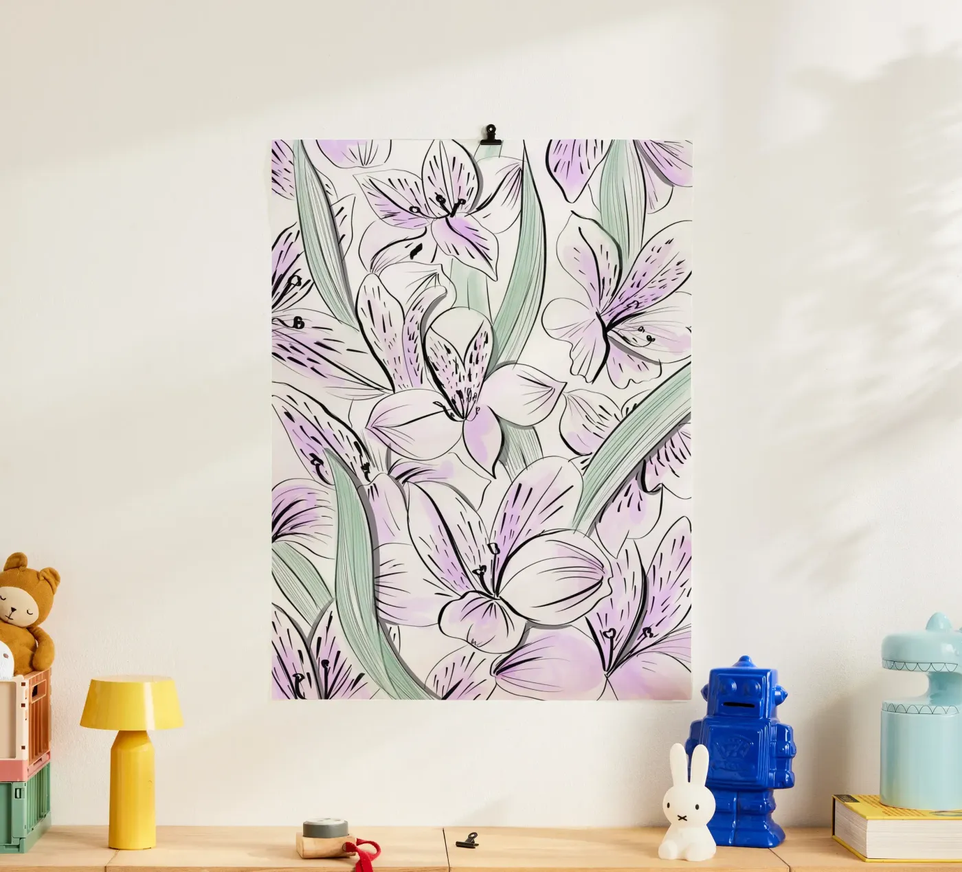 Iris Floral Pattern poster da anisillustration