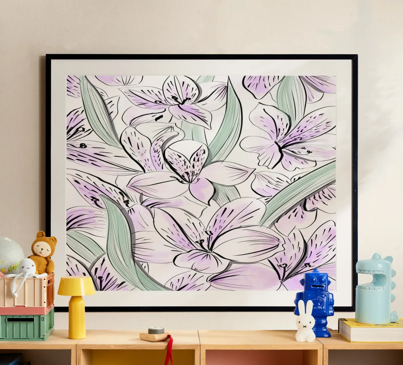Iris Floral Pattern poster da anisillustration