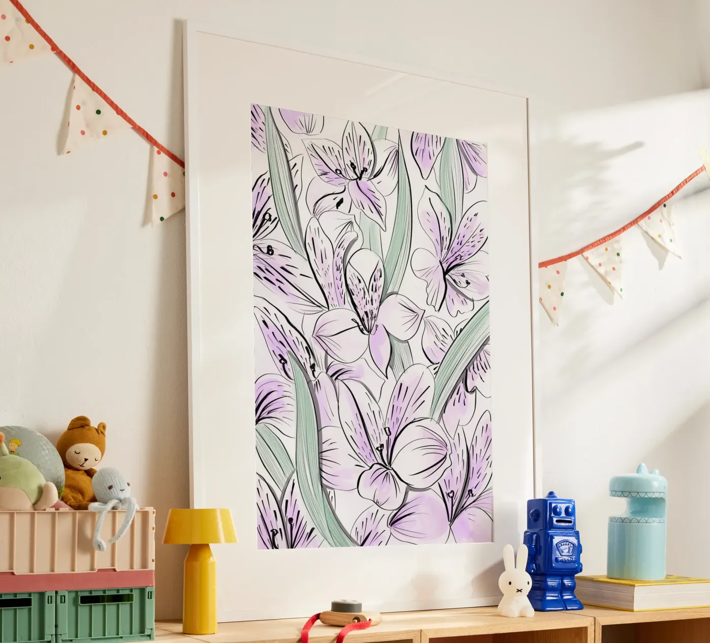Iris Floral Pattern poster da anisillustration