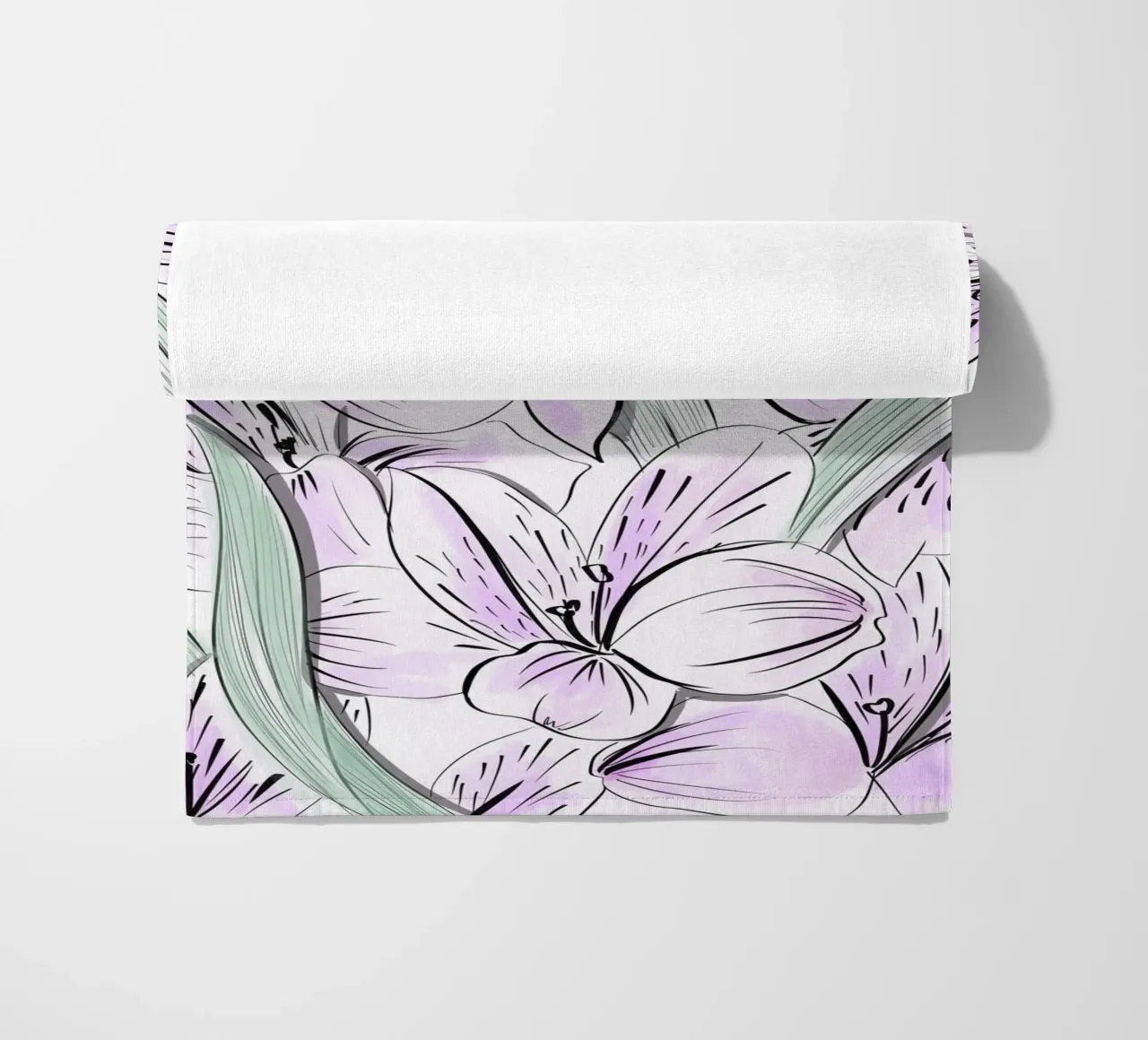 Iris Floral Pattern telo mare da anisillustration