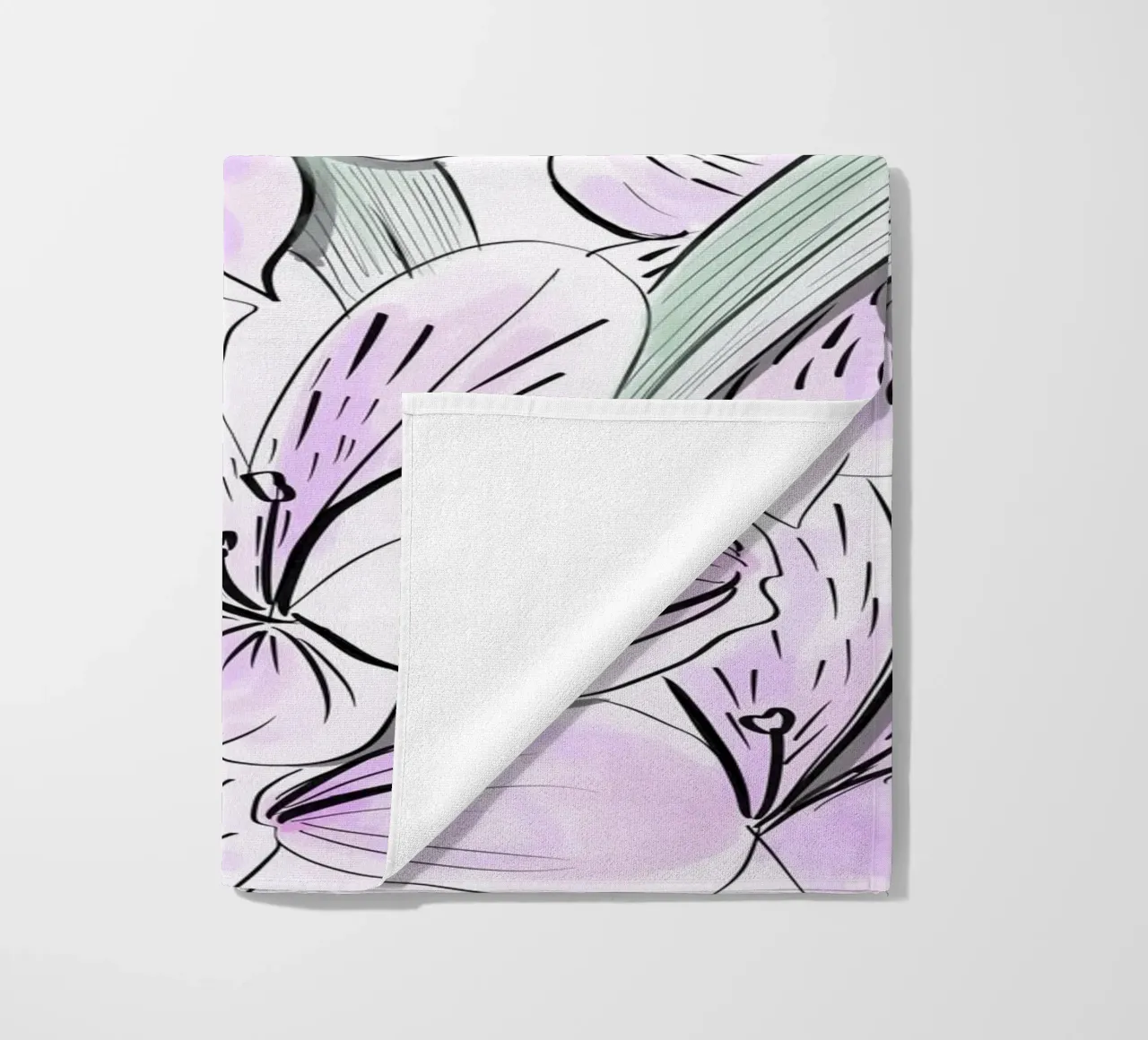 Iris Floral Pattern telo mare da anisillustration