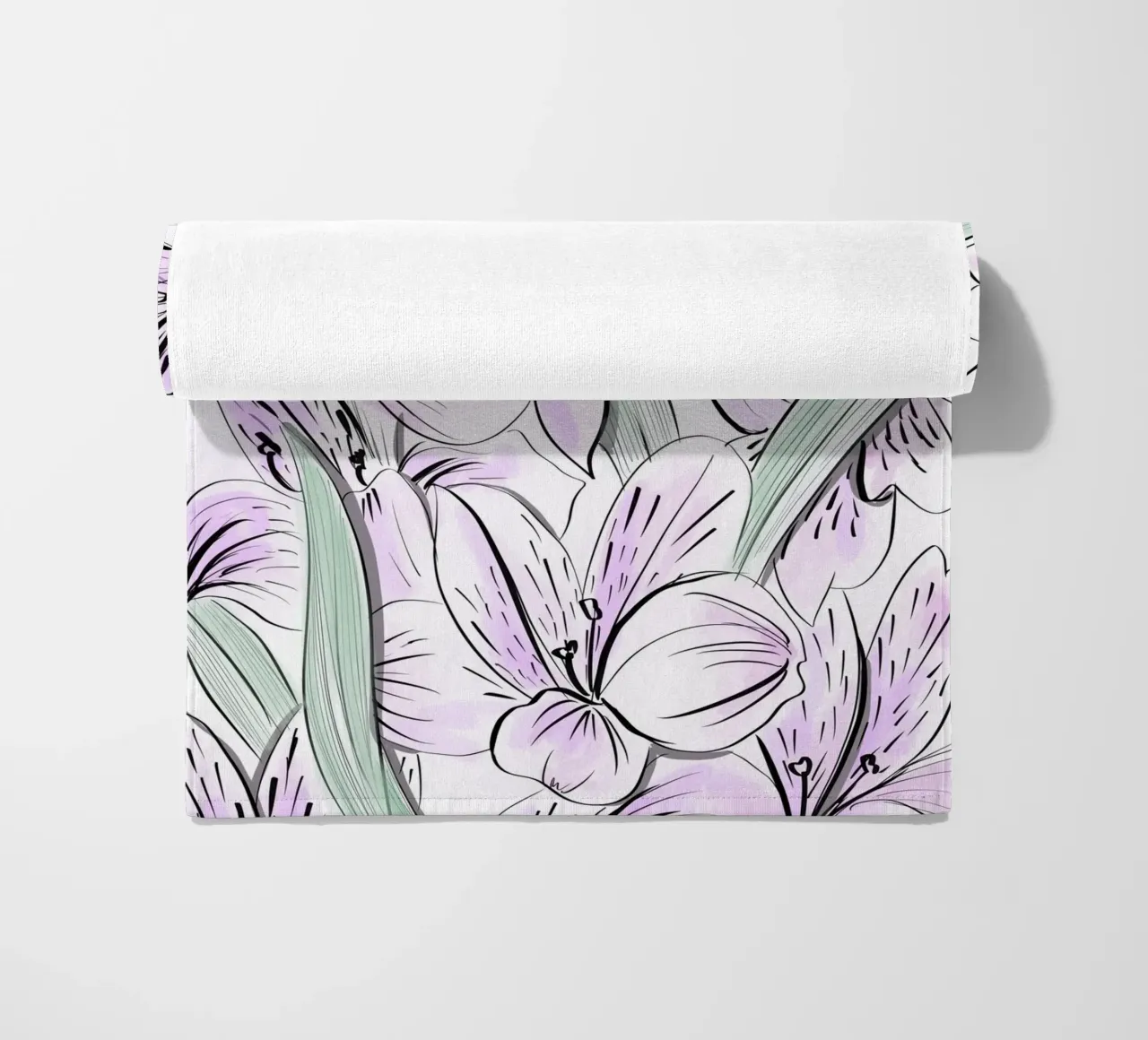 Iris Floral Pattern telo mare da anisillustration