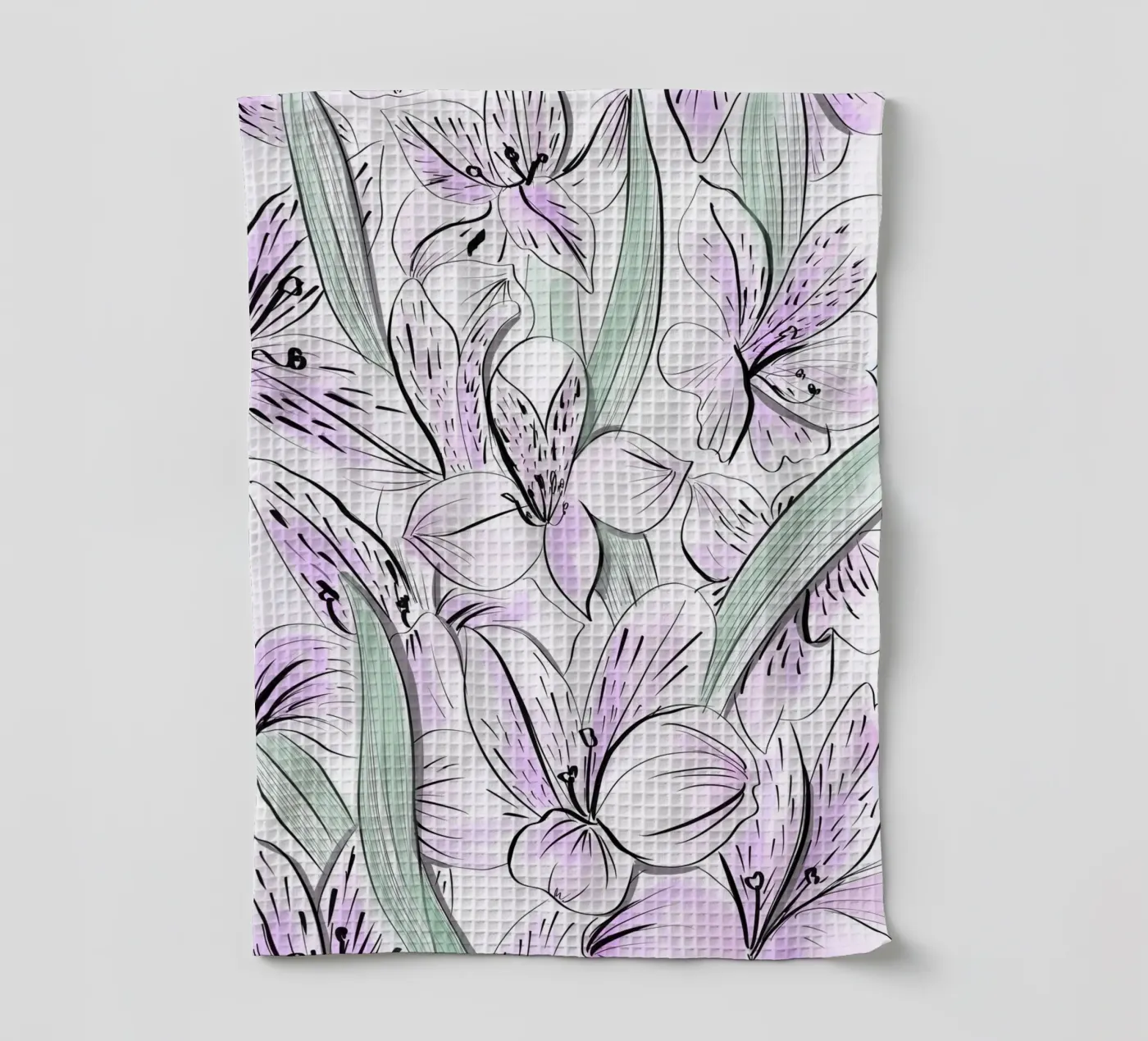 Iris Floral Pattern torchon de anisillustration