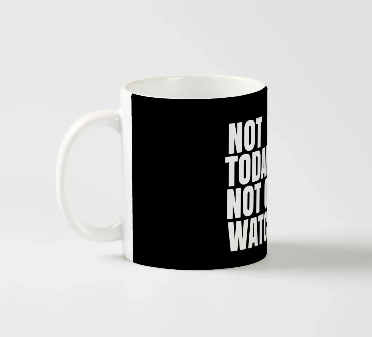 Not today evil. Not on my watch tazza in ceramica da happieeagle