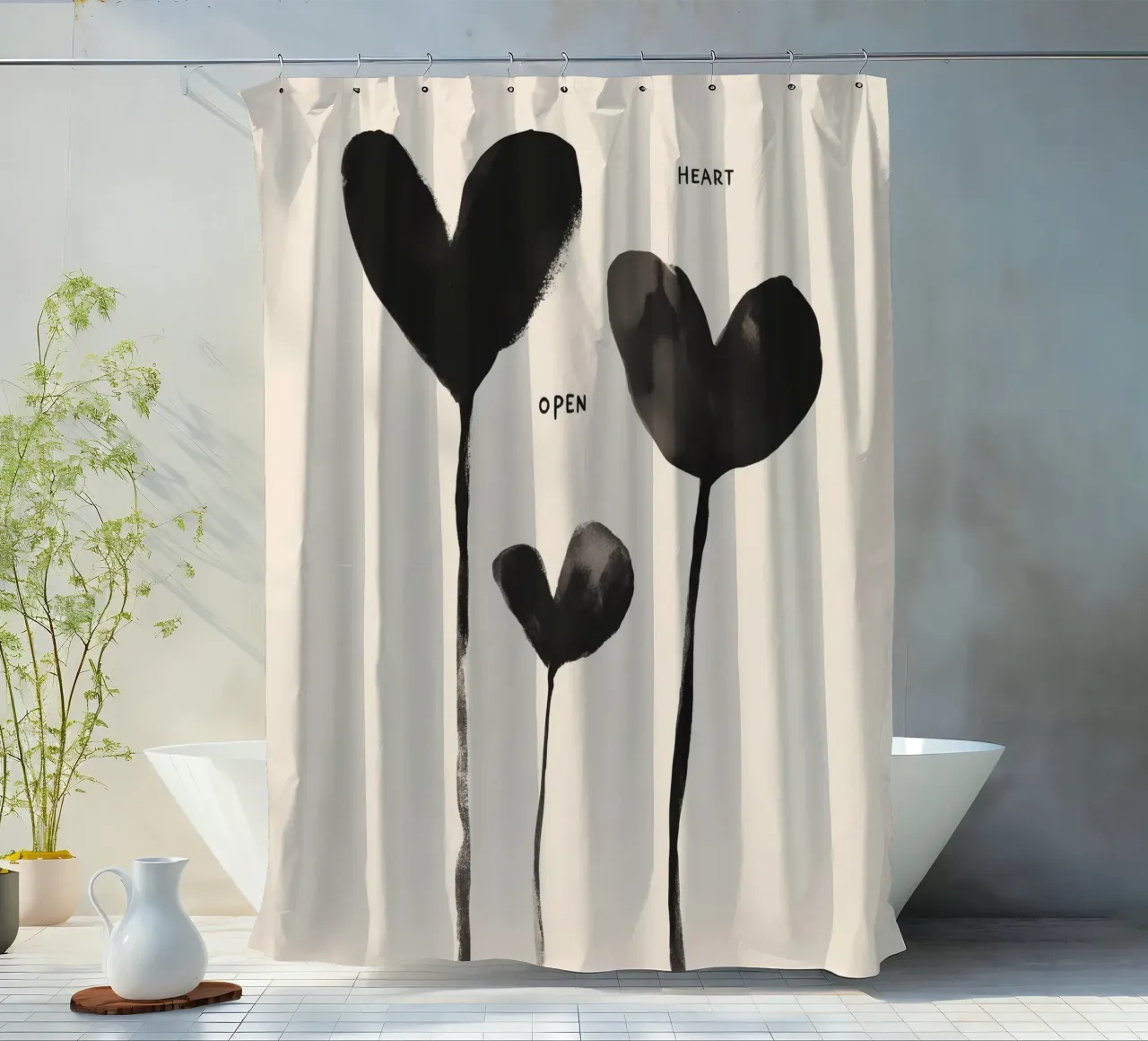 Heart Open tenda da doccia da treechild