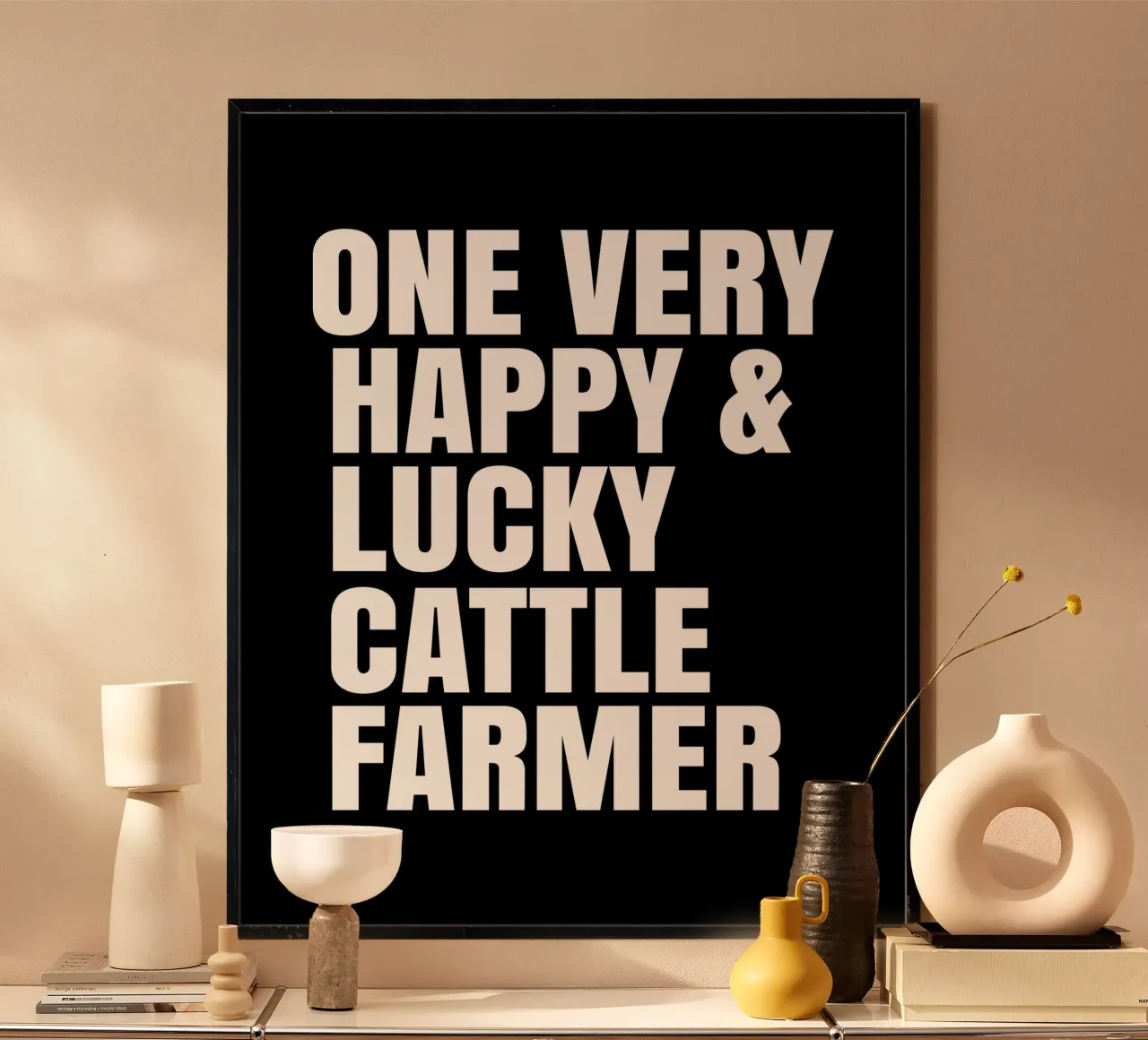 One very happy and lucky cattle farmer poster da happieeagle