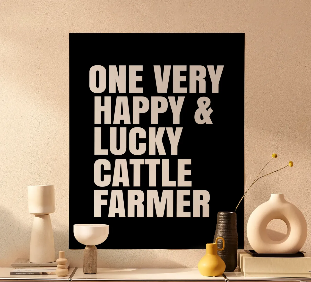 One very happy and lucky cattle farmer poster da happieeagle
