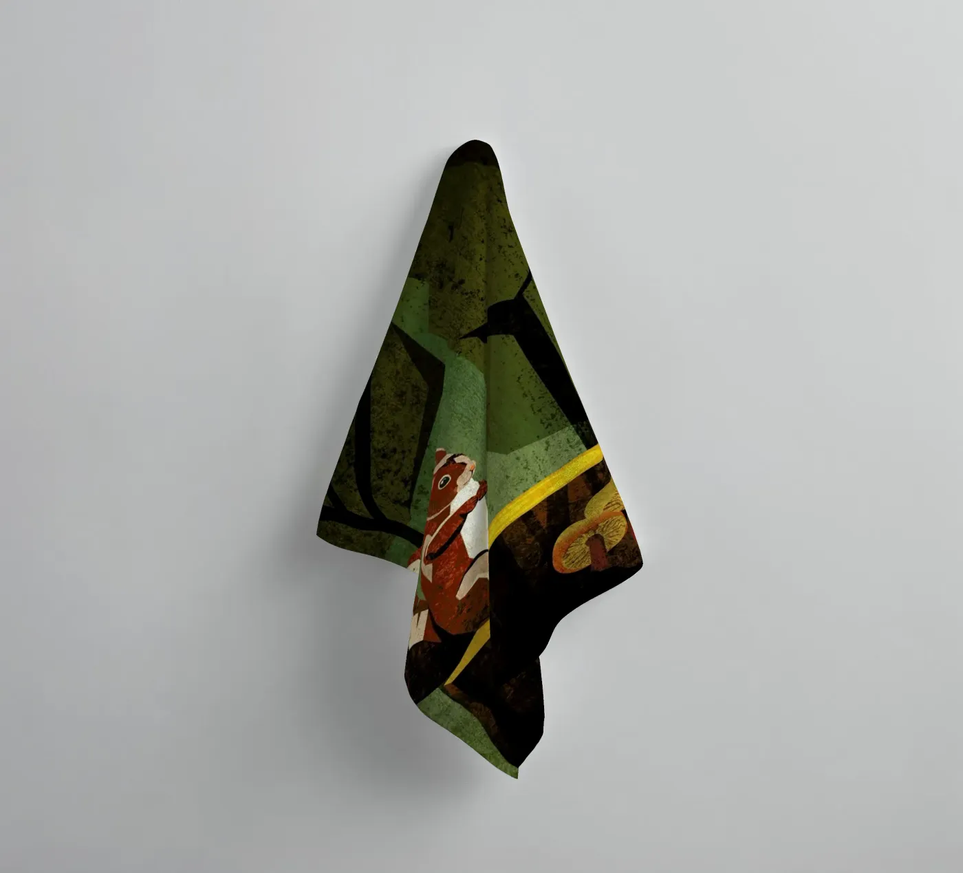 Eichhörnchen badhanddoek van Sabrina Ziegenhorn