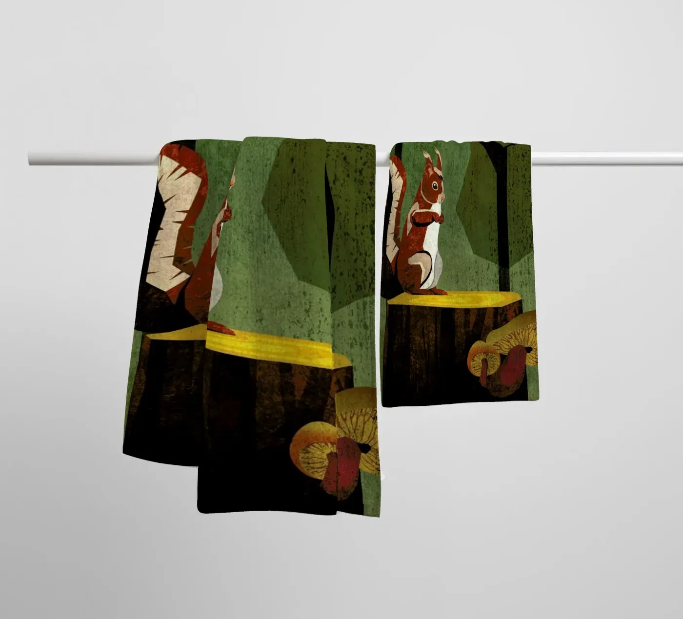 Eichhörnchen badhanddoek van Sabrina Ziegenhorn